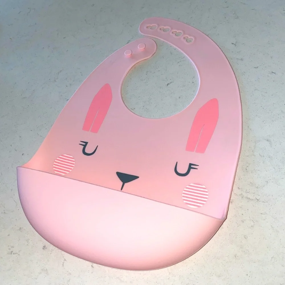Pink‎ Silicone Baby Bib